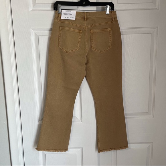 LOFT HIGH WAIST FLARE CROP IN TAN - Picture 6 of 10